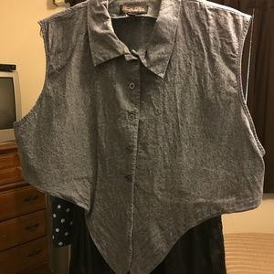 Trashy Diva chambray Dolly tie top, size 20